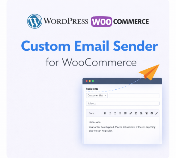 Woo Custom Email Sender for WordPress & WooCommerce